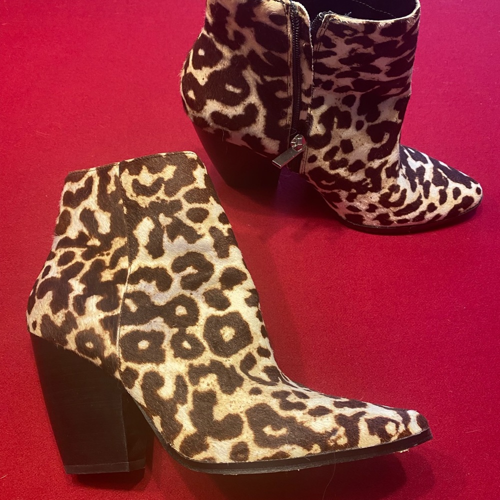 Cute Charles David calf hair booties